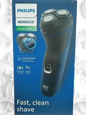 Philips Shaver 2200 Electric Razor - Black/Blue
